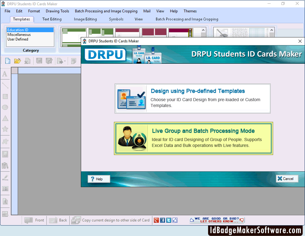 student id cards maker designs multiple student id cards