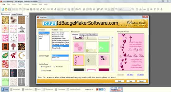 Wedding Card Designing Program screenshot